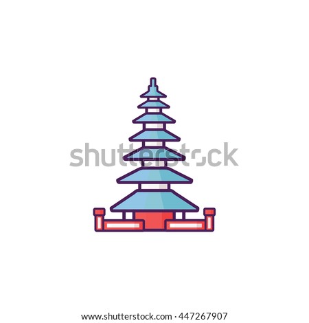  Bali  Temple  Icon Illustration Stock Vector 447267907 
