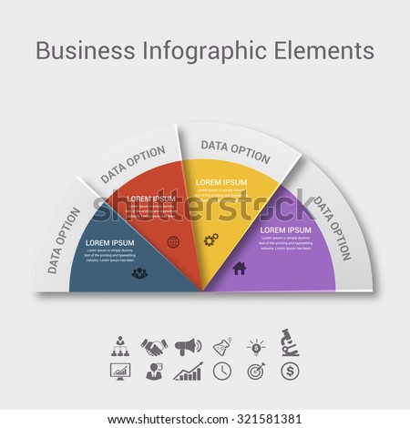 origami vector circle Circle Business Style Vector Stock Origami Infographics