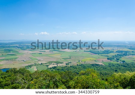 Tay Ninh field with view from Ba Den mountain. Agriculture images