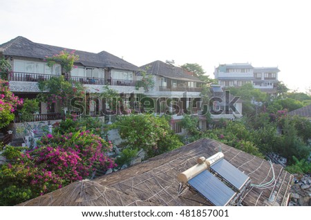 BINH THUAN, VIETNAM - JUNE 07, 2016: Beautiful tropical resort at Tien Thanh Beach, Ke Ga Bay, Binh Thuan, Vietnam. Tien Thanh and Ke Ga are some of new destinations in Vietnam.
