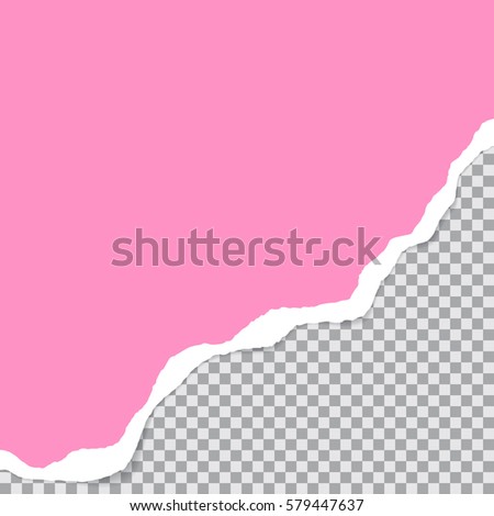 Vector Ripped Paper Edge On Transparent Stock Vector 579447637