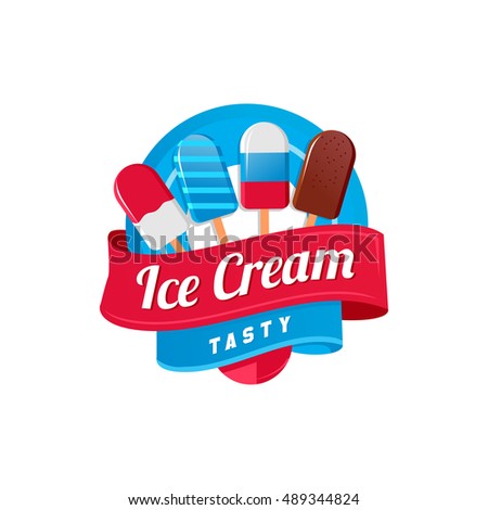 Ice Cream Logo Design Stock Vector 489344824 - Shutterstock