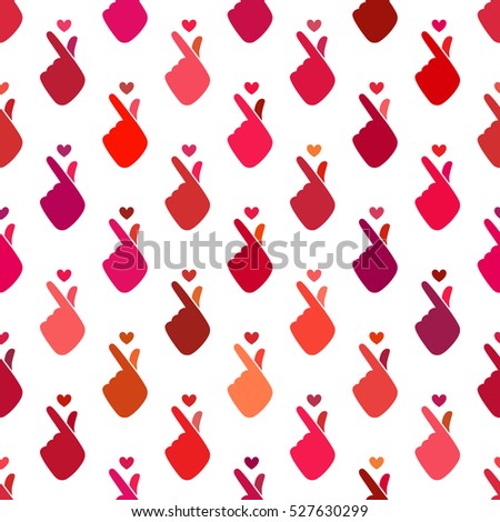 heart show gesture finger Stock Vector Heart Symbol Vector Illustration Korean Hand