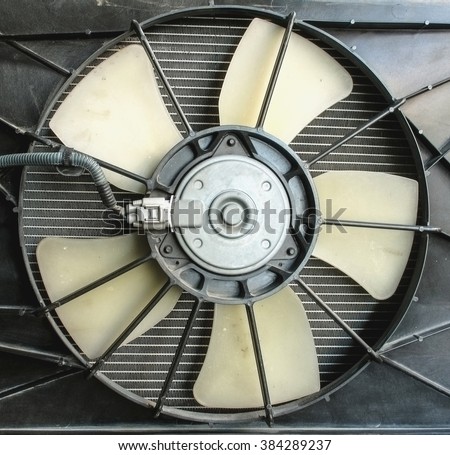 Old Radiator Cooling Fan Motor Car Stock Photo Royalty 