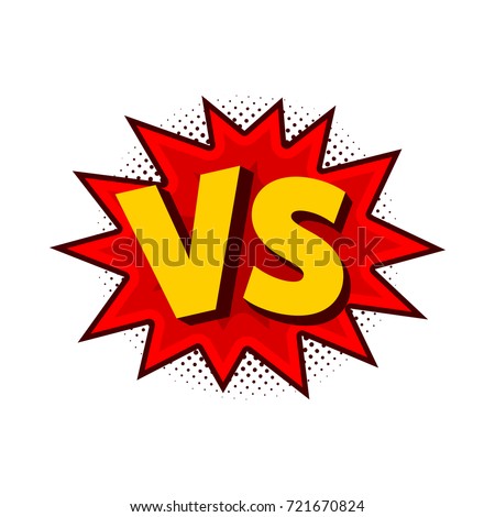 Vector Illustration Vs Versus Letters Comic Stock Vector 721670824