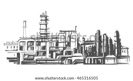 Abstract Industrial Manufacturing Plant Scene Ambient Stock