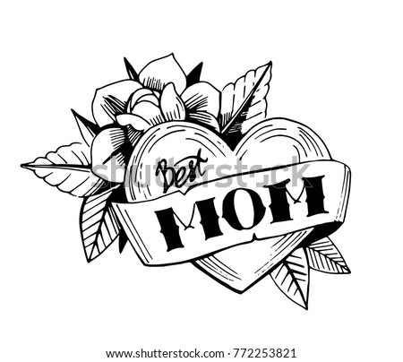 Best Mom Old School Tattoo Style Stock Vector 772253821 ...