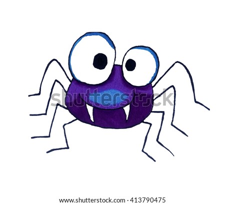 Funny Spider Cartoon You Design Stock Vector 122218012 - Shutterstock