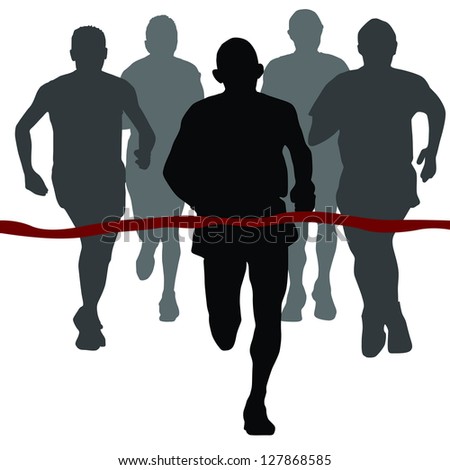 Running People Set Silhouettes Sport Activity Stock Vector 518926438 ...