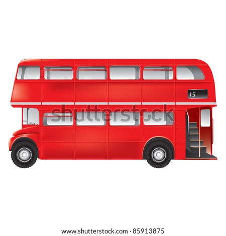 Double Decker Bus Cartoon Stock Vector 179051390 - Shutterstock