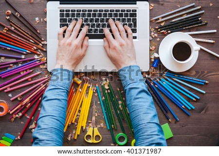 Graphic Designer Work Color Swatch Samples Stock Photo ...