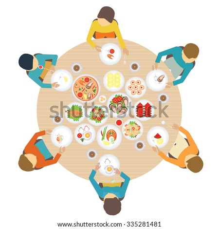 Dining Table Top View family sitting dining table top view stock vector 326637689 Dining Table Top View family sitting dining table top view stock vector 326637689