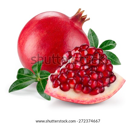 Pomegranate isolated on white background