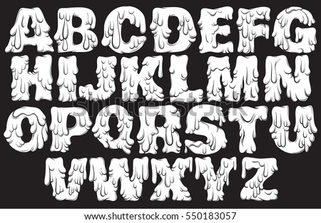 Melting Bubble Letters Font