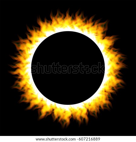 Round Fire Frame Fire Flame On Stock Vector 581645260 - Shutterstock