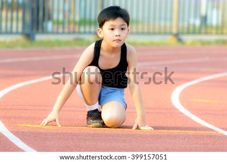Asian Thai Cute Boy Ready To Start Race Run Asian Thai Cute Boy Ready To Start Race Run