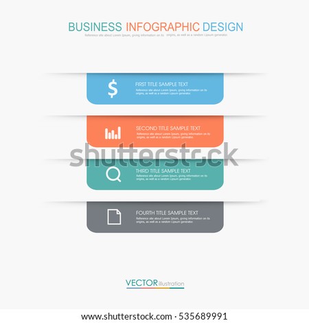 Circle Color Diagram Set In Flat Design Style Vector Stock Vector