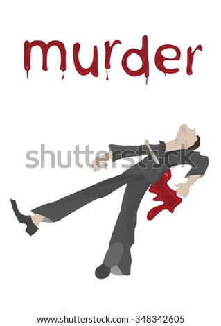 Dead Body Lying On Floor Corpse Stock Vector 348342605