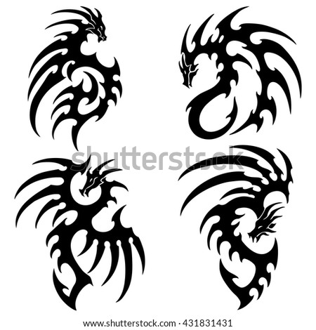 Dragon Tattoo Stock Vector 99671360 - Shutterstock