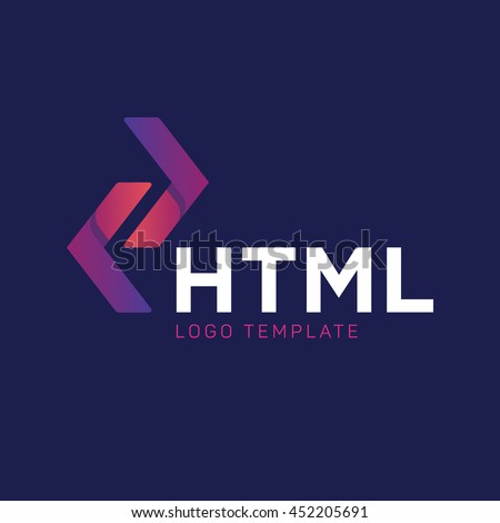 Download Abstract Html Code Logo Design Stock Vector 452204821 - Shutterstock