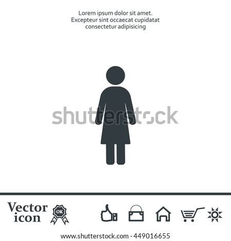 Woman Vector Icon Stock Vector 569510677 - Shutterstock