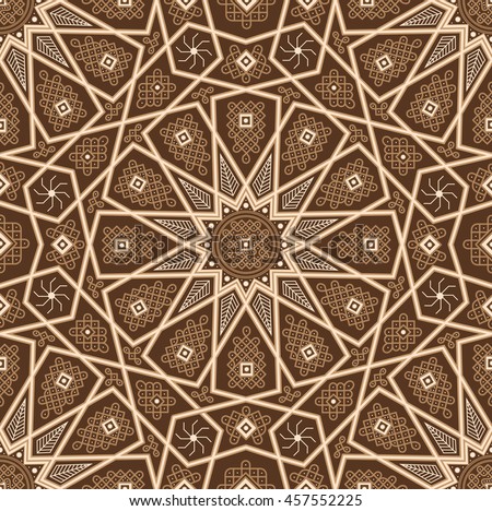 Islamic Seamless Oriental Vintage Pattern Abstract Stock 