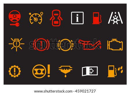 Car Warning Lights 2 Stock Vector 459021727 - Shutterstock