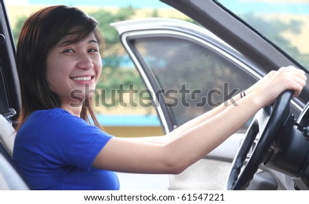 Handjob asian lady driving fuck