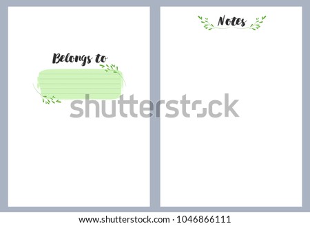 notes pages template