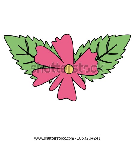 Beautiful Flower Cartoon Stock Vector 1063204241 - Shutterstock