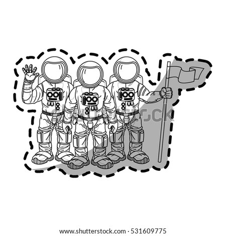 Isolated Astronaut Cartoon Design Stock Vector 531609697 - Shutterstock