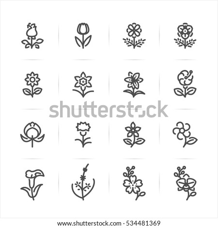 Flower Icons Stock Images, Royalty-Free Images & Vectors | Shutterstock