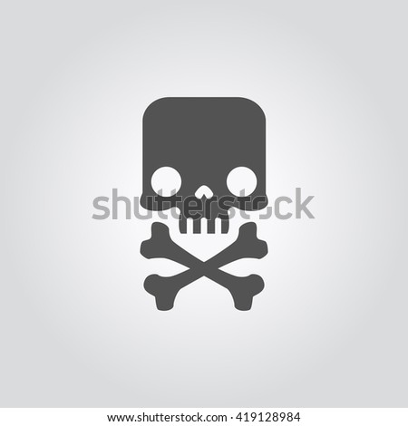 Skull And Crossbones Silhouette Mark Of The Danger Warning Vector Illustration Jolly Skull And Crossbones Silhouette Mark Of The Danger Warning Vector Illustration Jolly
