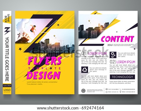 portfolio design template vector minimal brochure のベクター画像