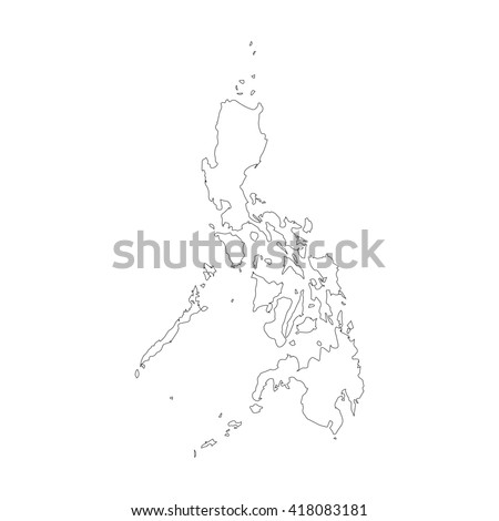 Philippines Outline Stock Vectors & Vector Clip Art | Shutterstock