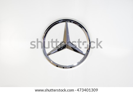 MILTON KEYNES, ENGLAND - AUGUST 23,2016. Mercedes Benz Sign Close Up. Founded in 1926 is a German luxury automobile manufacturer