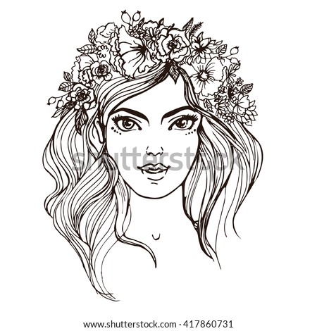 https://thumb7.shutterstock.com/display_pic_with_logo/3691529/417860731/stock-vector-vector-illustration-pretty-girl-with-wreath-of-flowers-portrait-of-a-girl-417860731.jpg