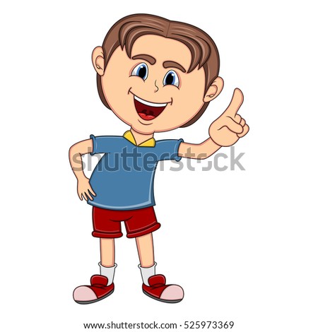 Cartoon Boy Giving You Thumbs Stock Vector 143614309 - Shutterstock