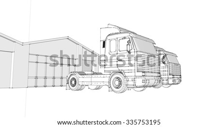 Blue Print Super Truck Stock Vector 30924907 - Shutterstock