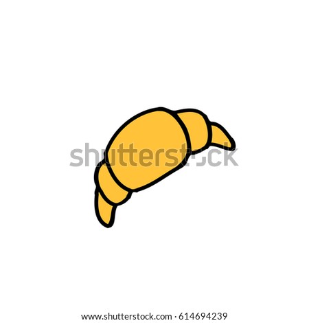 Funny Yummy Brown Croissant Vector Stock Vector 575996632 - Shutterstock
