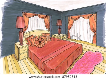 Bedroom Sketch Stock Images, Royalty-Free Images & Vectors | Shutterstock