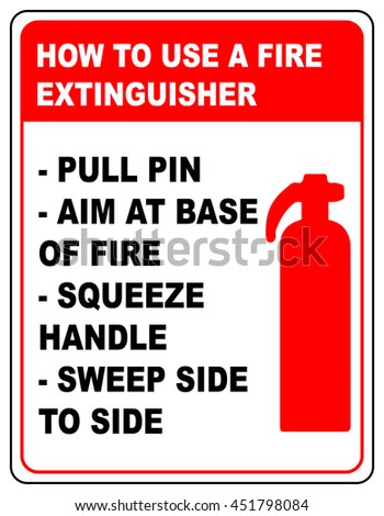 How Use Fire Extinguisher Informational Banner Stock Vector 451798084 ...