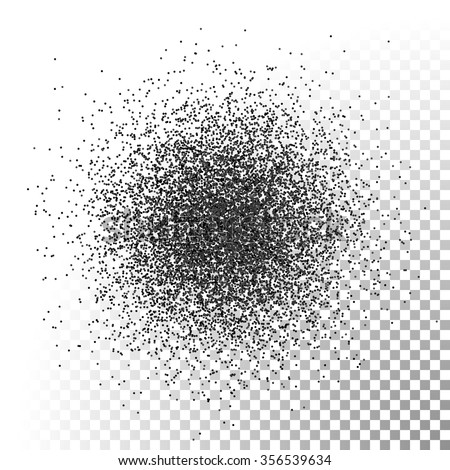 Vector Black Dust Explosion Black Dust Stock Vector (Royalty Free