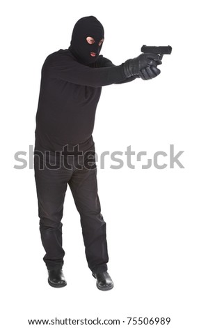 Pair Two Robbers On White Background Stock Photo 120672886 - Shutterstock