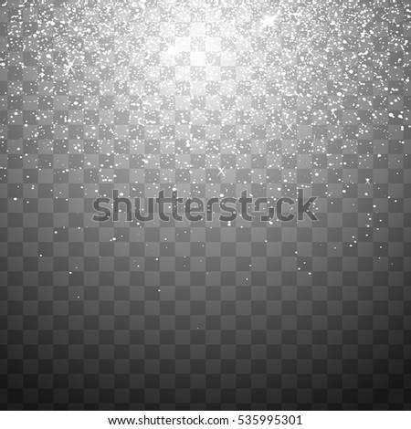 Falling Christmas Shining transparent beautiful snow isolated on transparent background. Snowflakes, snowfall. snowflake