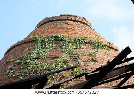 Traditional brick oven (brick kiln) in Sadec, Dong Thap province, Vietnam