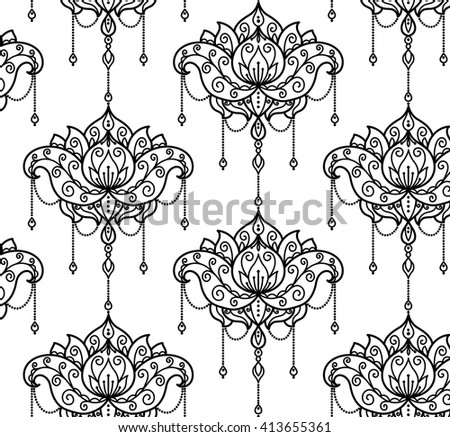 Download Vector Abstract Oriental Style Flower Lotus Stock Vector ...