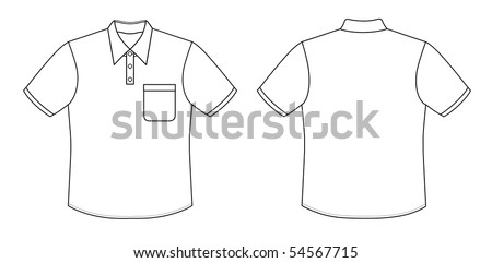Download Outline Polo Shirt Vector Illustration Isolated Stock ...