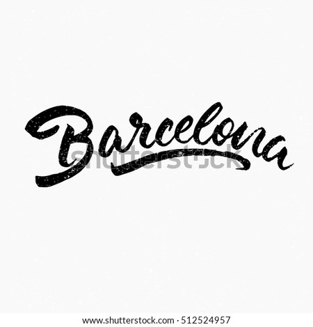 Barcelona Ink Hand Lettering Modern Brush Calligraphy Handwritten