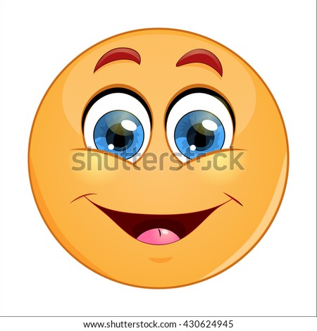 Female Emoticon Biting Her Lip Stock Vector 379534756 - Shutterstock